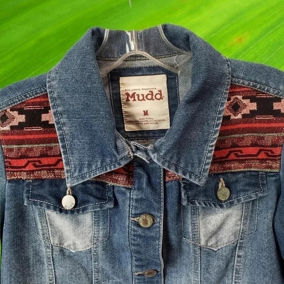Mudd denim jean jacket size M blue color - Picture 3 of 10